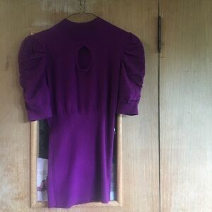 Vintage key hole purple blouse